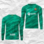 Camiseta Barcelona Portero 2023 2024 Manga Larga Verde