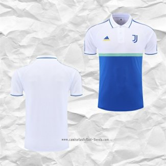 Camiseta Polo del Juventus 2022 2023 Blanco y Azul