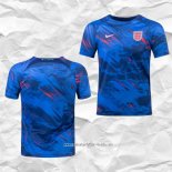 Camiseta Pre Partido del Inglaterra 2022 Azul