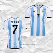 Camiseta Primera Argentina Jugador De Paul 2022