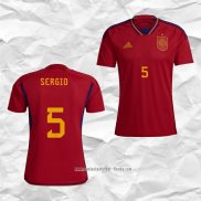 Camiseta Primera Espana Jugador Sergio 2022