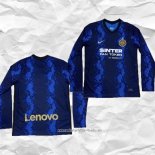 Camiseta Primera Inter Milan 2021 2022 Manga Larga