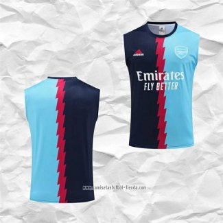 Camiseta de Entrenamiento Arsenal 2023 2024 Sin Mangas Azul