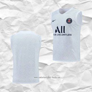 Camiseta de Entrenamiento Paris Saint-Germain 2022 2023 Sin Mangas Blanco