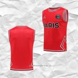 Camiseta de Entrenamiento Paris Saint-Germain Jordan 2022 2023 Sin Mangas Rojo