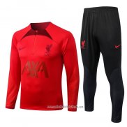 Chandal de Sudadera del Liverpool 2022 2023 Nino Rojo