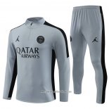 Chandal de Sudadera del Paris Saint-Germain Jordan 2023 2024 Gris