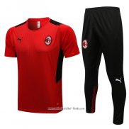 Chandal del AC Milan 2021 2022 Manga Corta Rojo