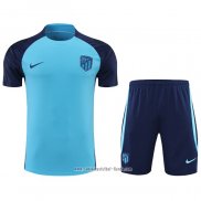 Chandal del Atletico Madrid 2022 2023 Manga Corta Azul - Pantalon Corto