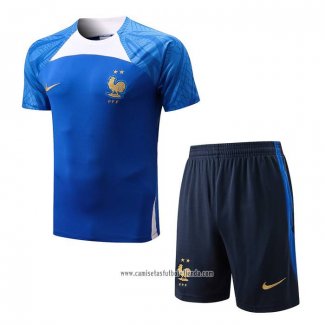 Chandal del Francia 2022 2023 Manga Corta Azul - Pantalon Corto