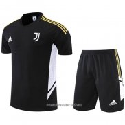 Chandal del Juventus 2022 2023 Manga Corta Negro - Pantalon Corto