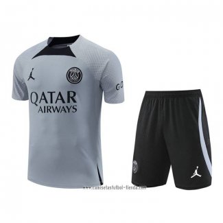 Chandal del Paris Saint-Germain Jordan 2022 2023 Manga Corta Gris - Pantalon Corto