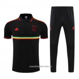 Conjunto Polo del Ajax 2022 2023 Negro