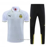 Conjunto Polo del Borussia Dortmund 2022 2023 Blanco y Verde