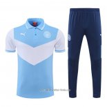 Conjunto Polo del Manchester City 2022 2023 Azul y Blanco