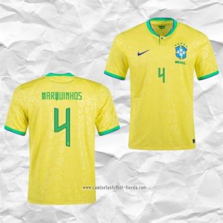 Camiseta Primera Brasil Jugador Marquinhos 2022