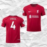 Camiseta Primera Liverpool Jugador Virgil 2022 2023