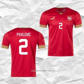 Camiseta Primera Serbia Jugador Pavlovic 2022