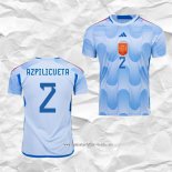Camiseta Segunda Espana Jugador Azpilicueta 2022