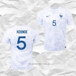 Camiseta Segunda Francia Jugador Kounde 2022