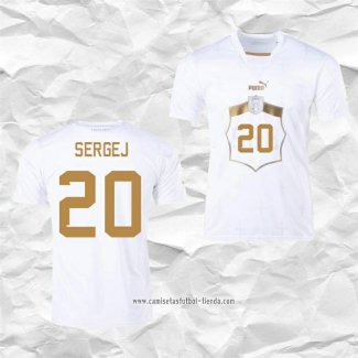 Camiseta Segunda Serbia Jugador Sergej 2022