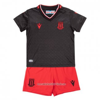 Camiseta Segunda Stoke City 2022 2023 Nino Negro