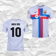 Camiseta Tercera Barcelona Jugador Ansu Fati 2022 2023