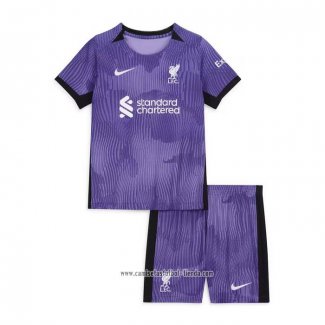 Camiseta Tercera Liverpool 2023 2024 Nino