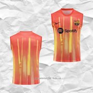 Camiseta de Entrenamiento Barcelona 2023 2024 Sin Mangas Naranja