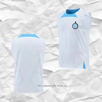 Camiseta de Entrenamiento Inter Milan 2022 2023 Sin Mangas Blanco