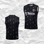 Camiseta de Entrenamiento Manchester United 2023 2024 Sin Mangas Negro