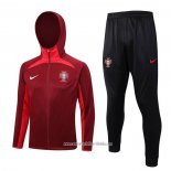 Chandal con Capucha del Portugal 2023 2024 Rojo