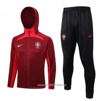 Chandal con Capucha del Portugal 2023 2024 Rojo