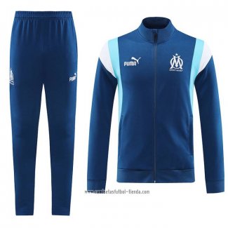 Chandal de Chaqueta del Olympique Marsella 2023 2024 Nino Azul