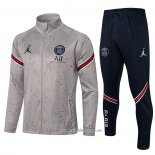 Chandal de Chaqueta del Paris Saint-Germain Jordan 2021 2022 Gris