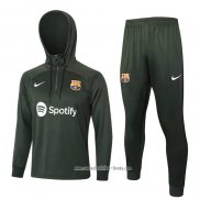 Chandal de Sudadera del Barcelona 2023 2024 Nino Verde Oscuro