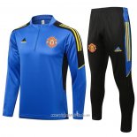 Chandal de Sudadera del Manchester United 2021 2022 Azul