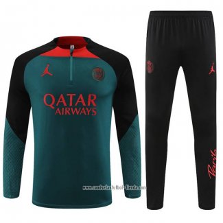 Chandal de Sudadera del Paris Saint-Germain Jordan 2022 2023 Verde