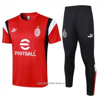 Chandal del AC Milan 2023 2024 Manga Corta Rojo