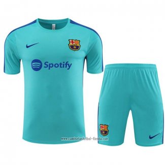 Chandal del Barcelona 2023 2024 Manga Corta Verde - Pantalon Corto