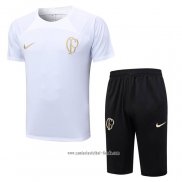 Chandal del Corinthians 2023 2024 Manga Corta Blanco - Pantalon Corto