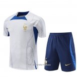 Chandal del Francia 2022-2023 Manga Corta Blanco - Pantalon Corto