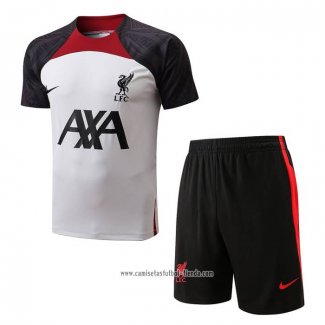 Chandal del Liverpool 2022 2023 Manga Corta Blanco - Pantalon Corto