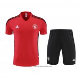 Chandal del Manchester United 2022 2023 Manga Corta Rojo - Pantalon Corto