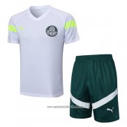 Chandal del Palmeiras 2023 2024 Manga Corta Blanco - Pantalon Corto