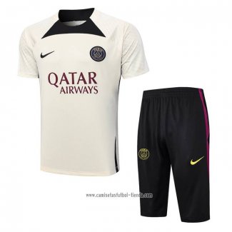 Chandal del Paris Saint-Germain 2023 2024 Manga Corta Albaricoque - Pantalon Corto