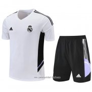 Chandal del Real Madrid 2022 2023 Manga Corta Blanco - Pantalon Corto