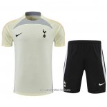 Chandal del Tottenham Hotspur 2022 2023 Manga Corta Beige - Pantalon Corto