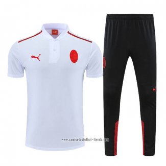 Conjunto Polo del AC Milan 2022 2023 Blanco