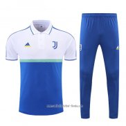 Conjunto Polo del Juventus 2022 2023 Blanco y Azul